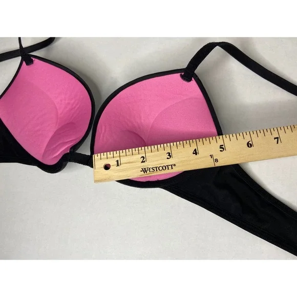 Victoria's Secret PINK Wear Everywhere Super Push Up Bra Black 34A Underwire - Picture 8 of 16